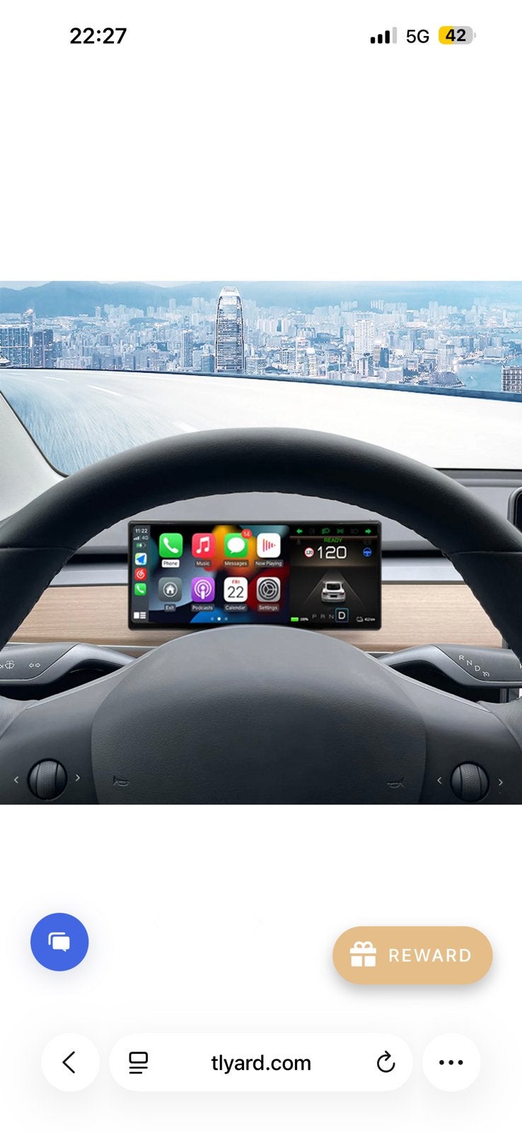Ecran Tesla Model Y Carplay Android Auto, Autos : Pièces & Accessoires, Enlèvement, Smart