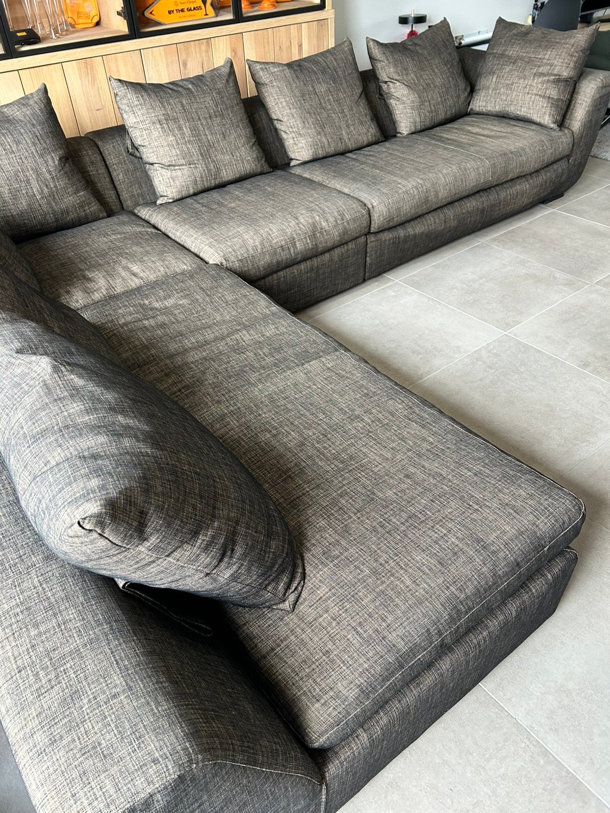Hoeksalon Natuzzi 8 pers, Ophalen, Gebruikt, Stof