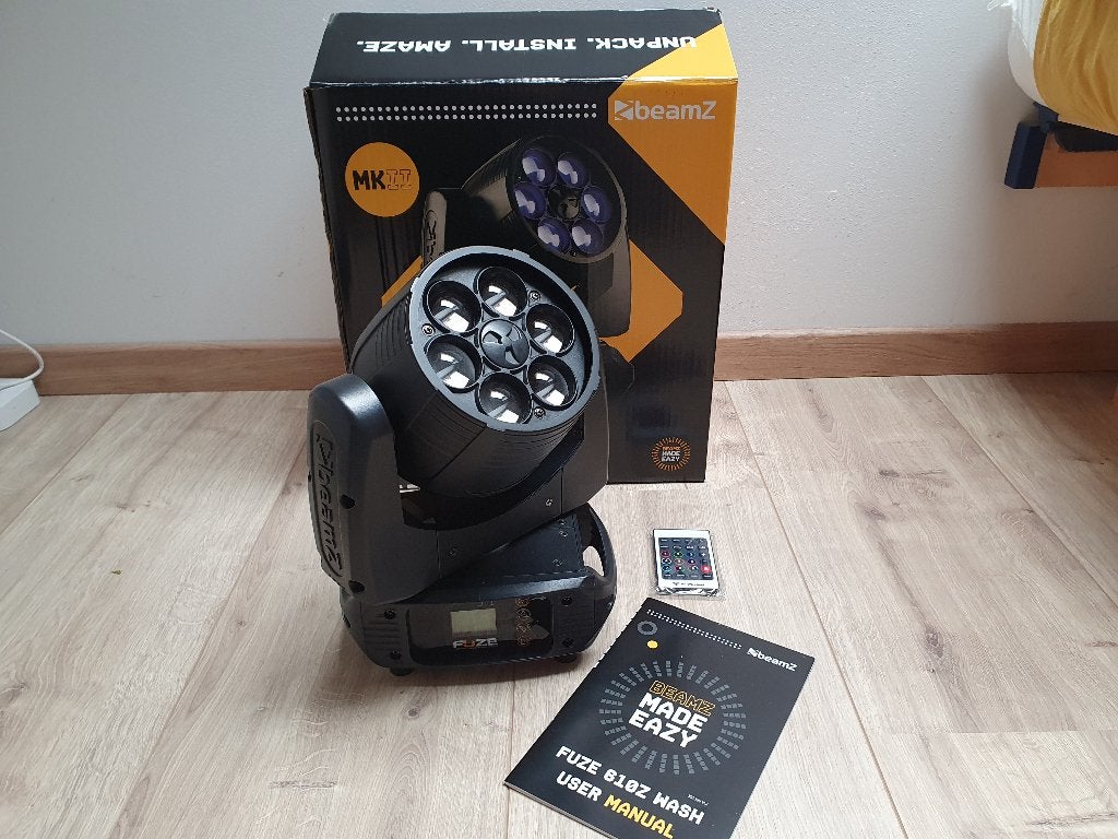 BeamZ FUZE610Z Led Moving Head Wash 6 x 10W, Ophalen of Verzenden, Gebruikt, Licht, Geluidgestuurd