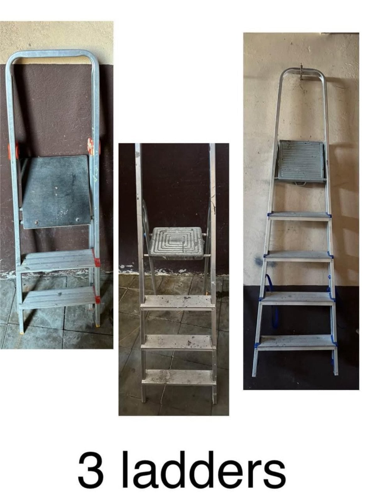 3 échelles de travail, Bricolage & Construction, Pliable ou rétractable/escamotable, Moins de 2 mètres, Échelle, Enlèvement