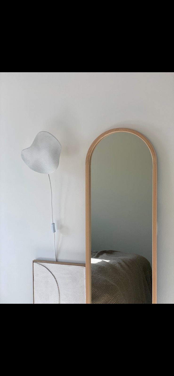 Wandlamp keramiek h&m home organische vorm japandi, Blanc, Applique murale, Comme neuf, Céramique