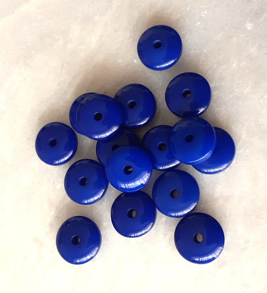 lot kralen 16 blauwe donut 10mm, Enlèvement ou Envoi, Neuf, Perle