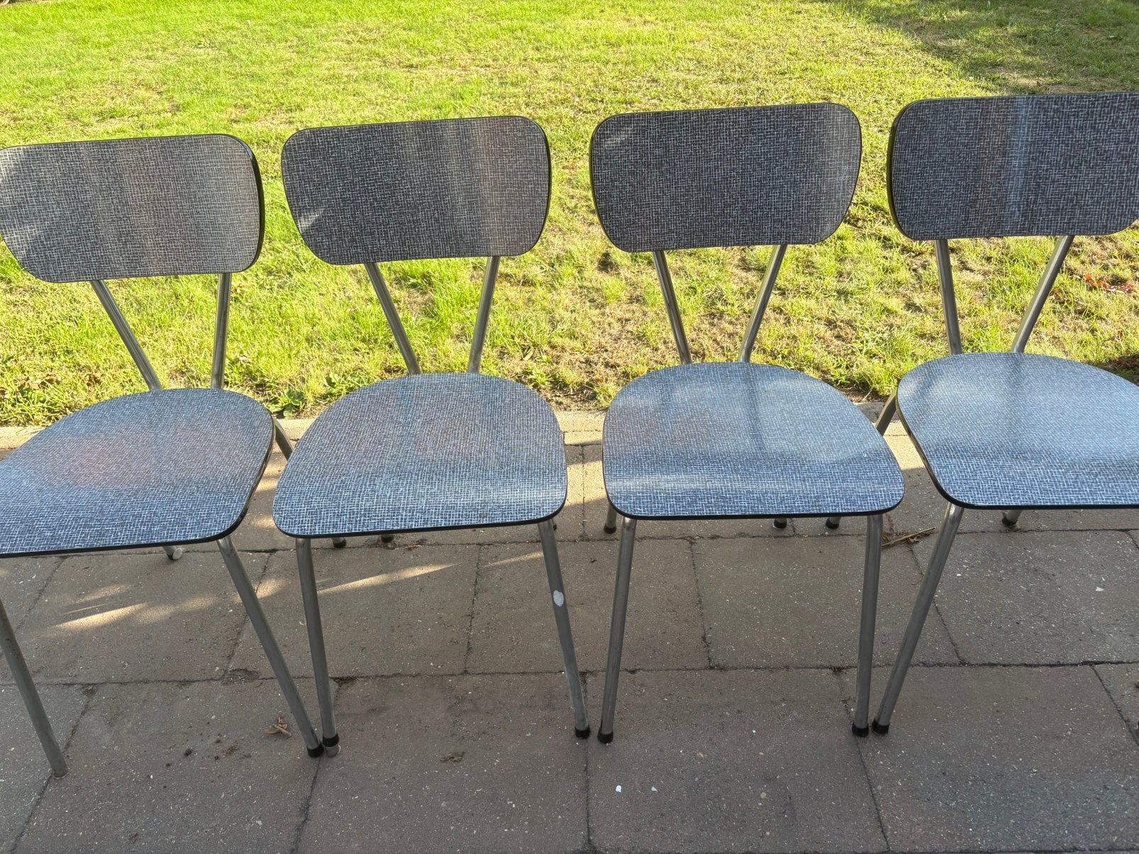 Stoelen vintage 4 stuks, Maison & Meubles, Chaises, Enlèvement, Utilisé, Métal, Cinq, Six Chaises ou plus