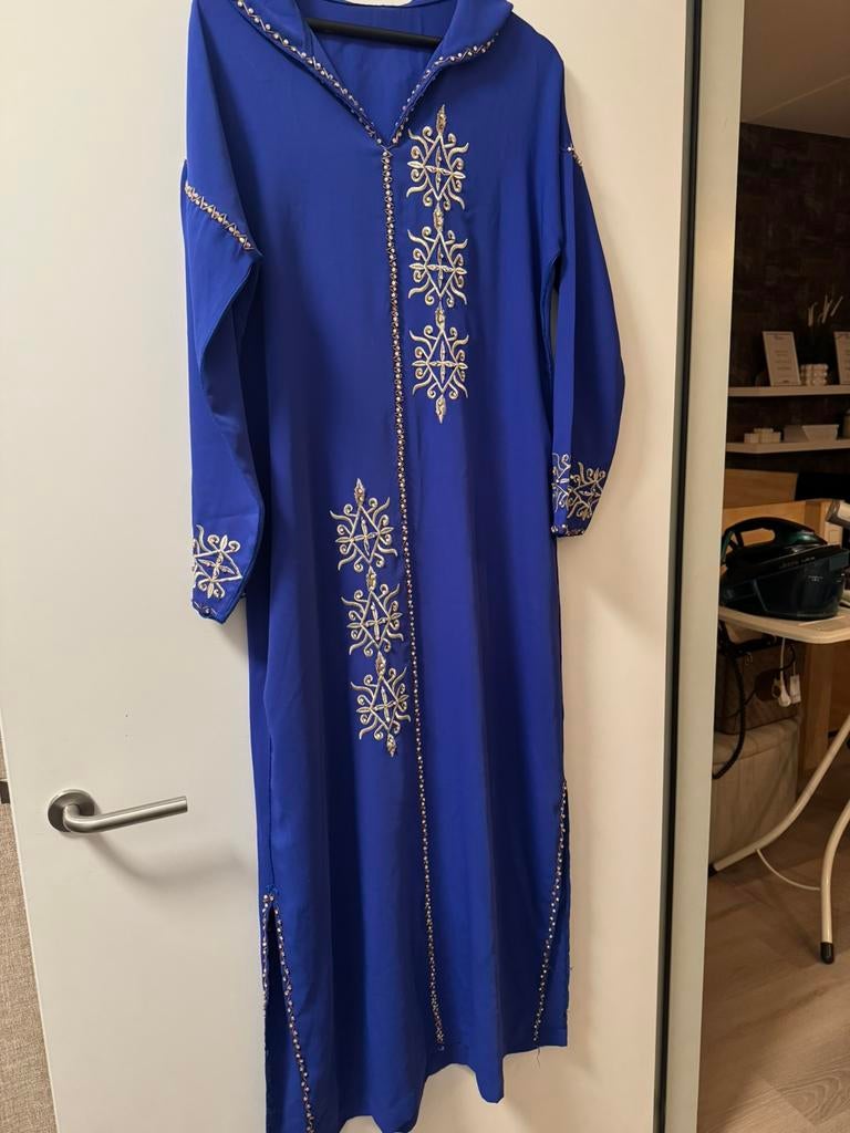 Jelaba blauw, Ophalen, Zo goed als nieuw, Maat 38/40 (M), Blauw