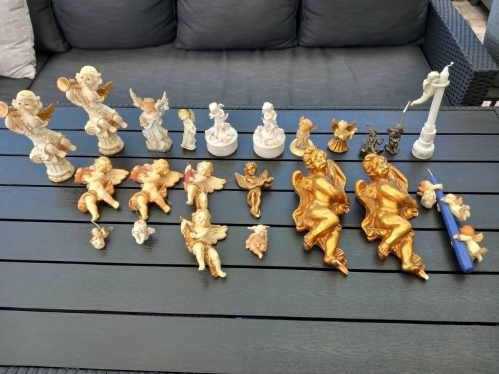 Lot de 22 anges décoratifs, Enlèvement, Utilisé