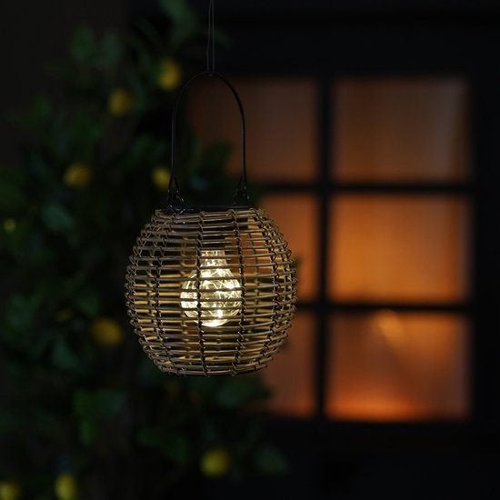 LAMPE SOLAIRE SUPENDUE, EN ROTIN, Neuf, Enlèvement ou Envoi, Énergie solaire, Autres matériaux