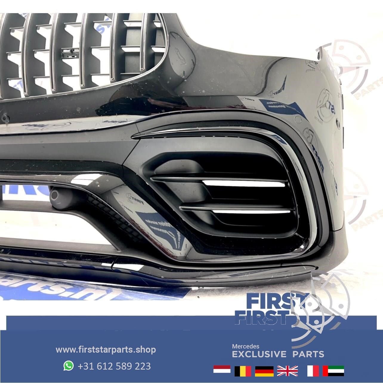 W253 C253 FACELIFT GLC63 AMG VOORBUMPER COMPLEET ZWART Merce, Gebruikt, -, Voor, Ophalen of Verzenden