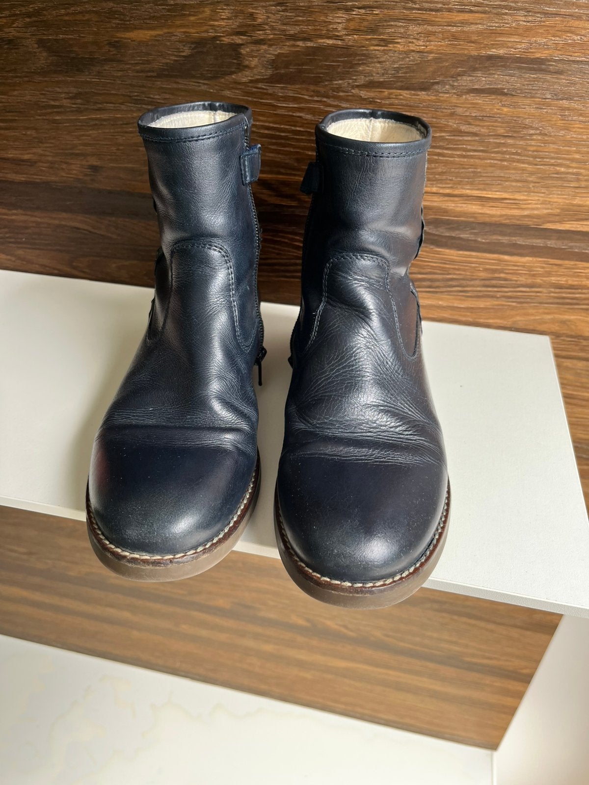 Leren bottines/laarsjes Beberlis maat 38, donkerblauw, Enlèvement ou Envoi, Comme neuf
