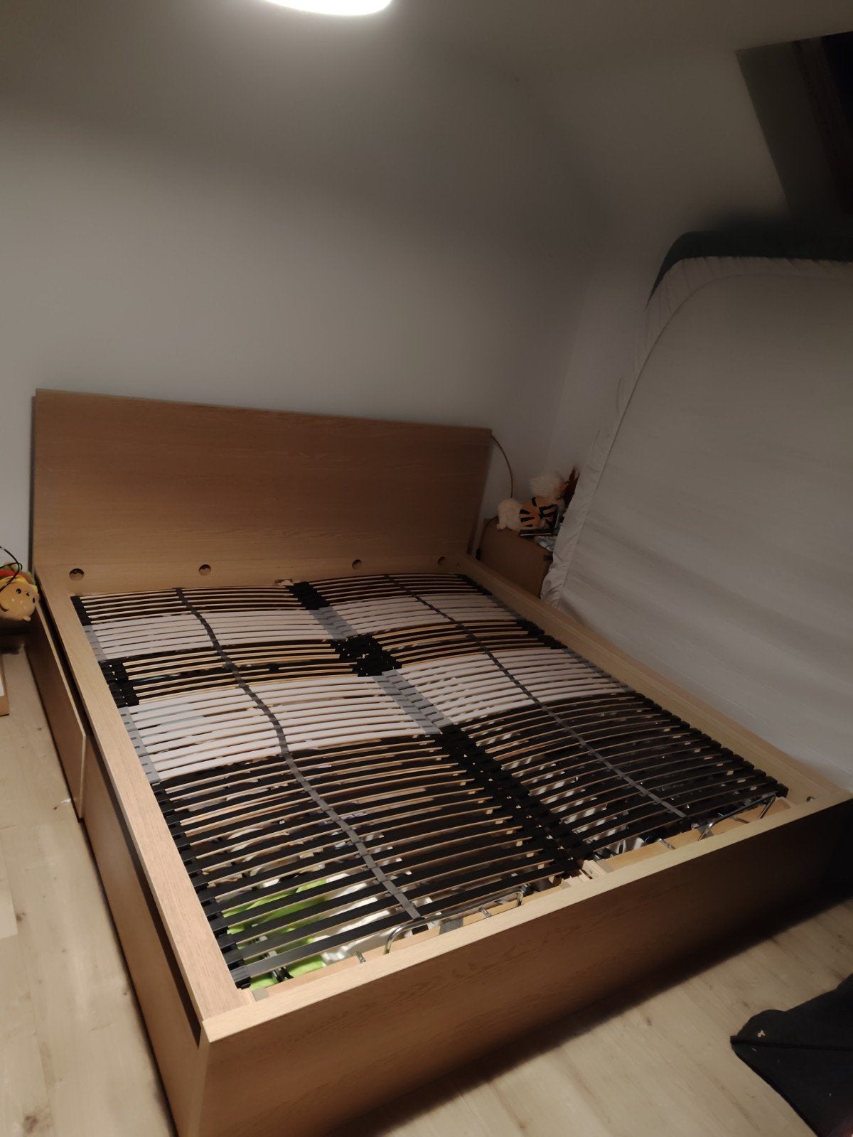 Lit MALM 4 tiroirs 180x200, Beige, Enlèvement, 180 cm, Bois