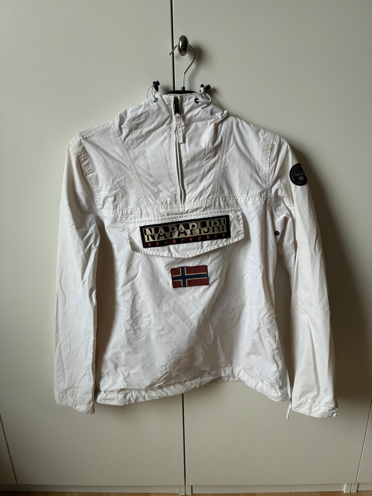 Napapijri jas, Kleding | Heren, Jassen | Winter, Ophalen of Verzenden, Gedragen, Maat 48/50 (M), Wit