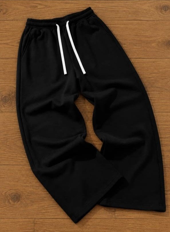 Zwarte joggingbroek met witte koordjes, Ophalen of Verzenden, Maat 48/50 (M), Zwart