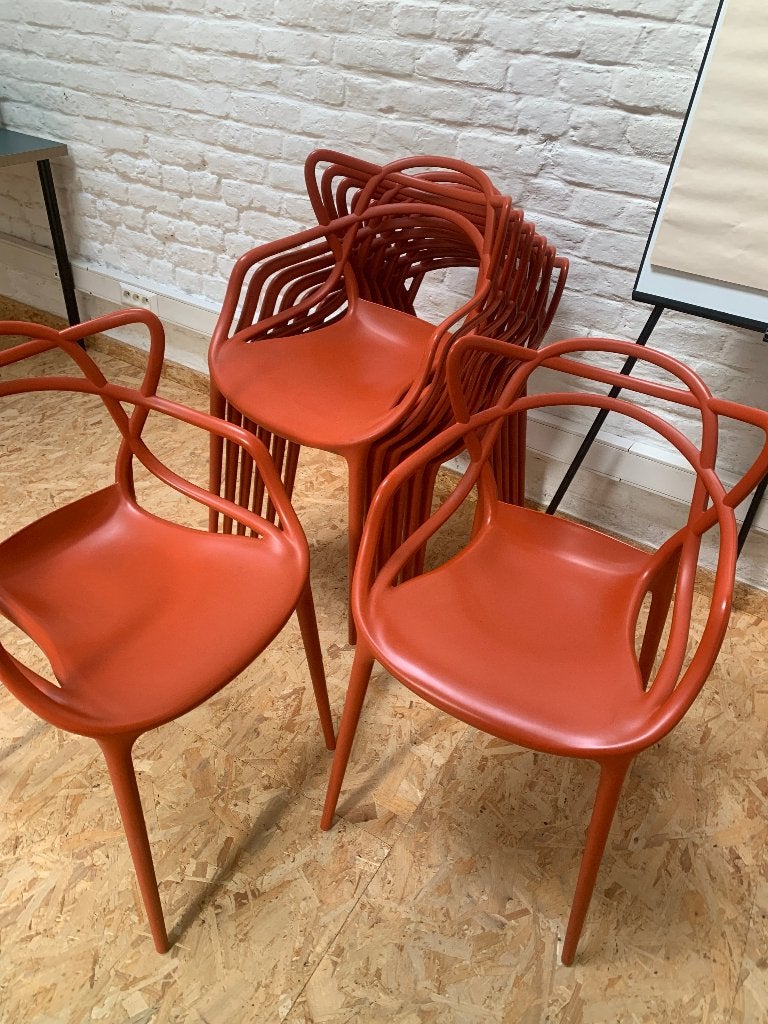 Set van 8 Kartell Masters Starck stoelen, Huis en Inrichting, Ophalen, Kunststof, Gebruikt, DESIGN Philippe Starck & Eugeni Quitllet