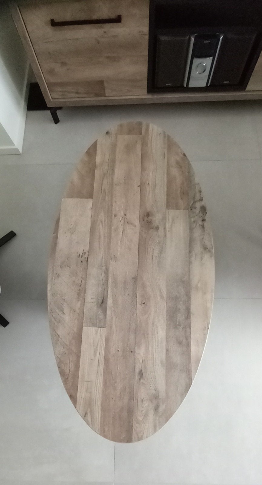 Salon tafel, Ophalen