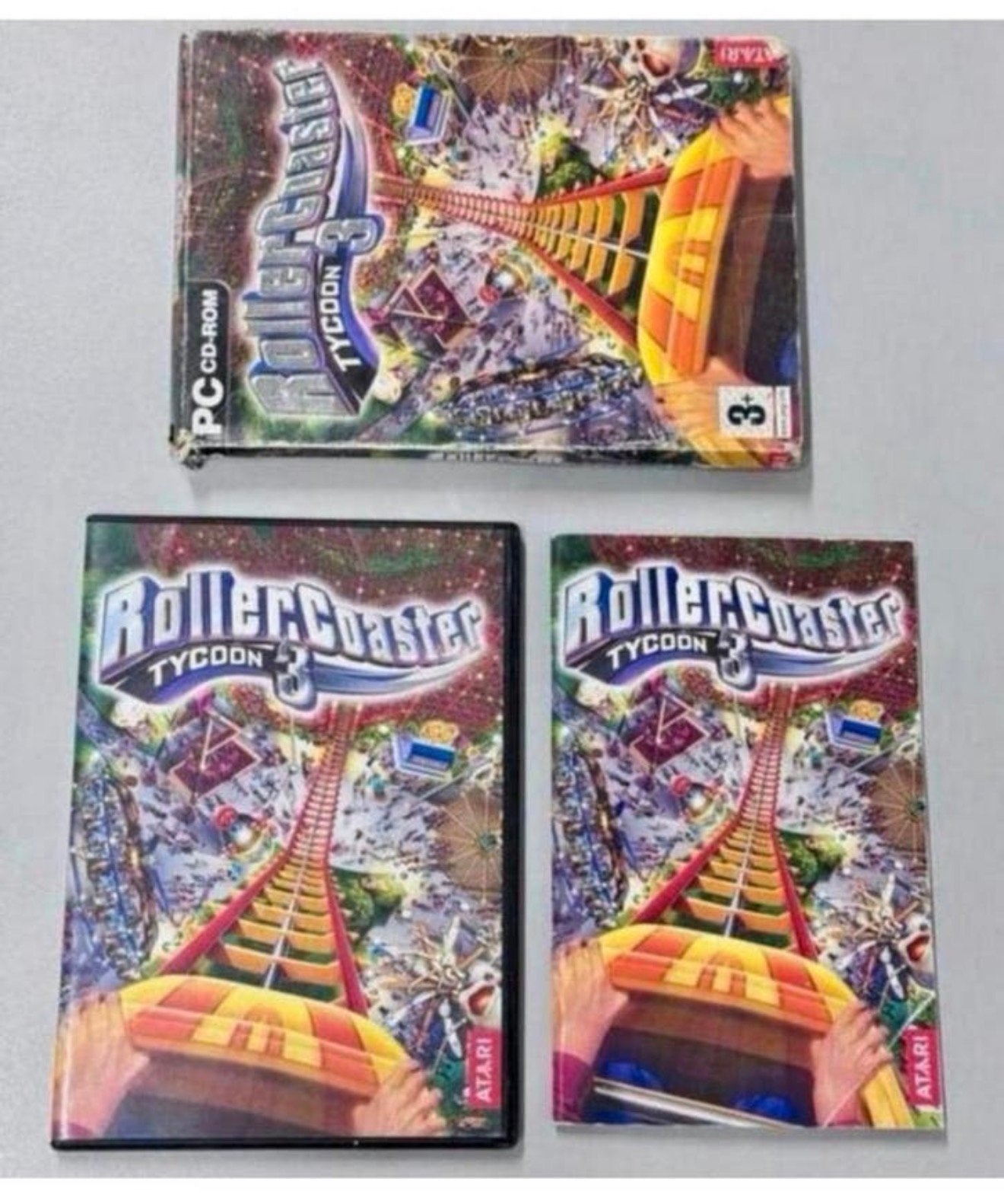Atari - Roller coaster tycoon 3 - vintage pc computer spel, Ophalen of Verzenden, Zo goed als nieuw