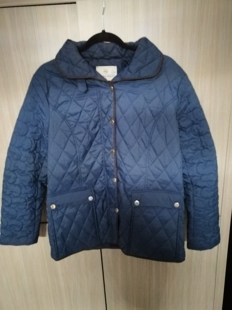 blauwe donsjas tussenseizoen mt XL, Ophalen, Gedragen, Maat 46/48 (XL) of groter, Blauw