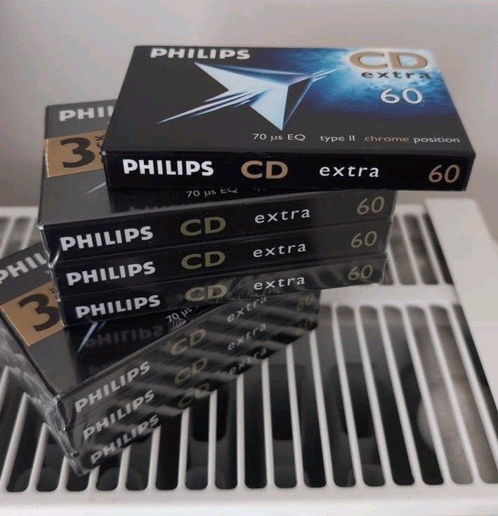 7x Philips cassettes  CD extra 60  chrome - Nieuw, Cd's en Dvd's, Cassettebandjes, Ophalen of Verzenden, Nieuw in verpakking, 2 t/m 25 bandjes