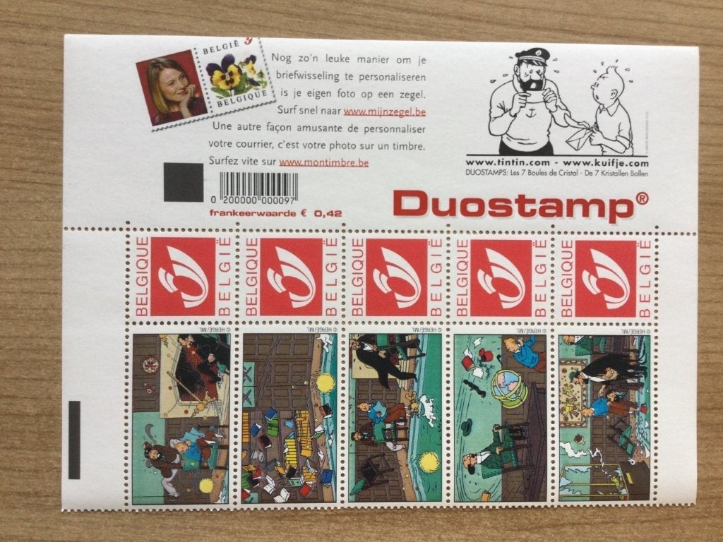 kuifje duostamp de 7 kristallen bollen, Verzenden, Postfris, Postfris