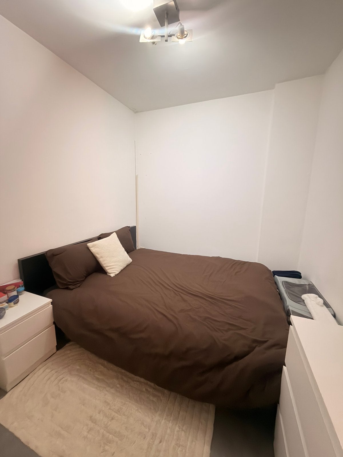 Lit double IKEA MALM 140x200 à vendre, Autres dimensions, 210 cm, Enlèvement, Utilisé
