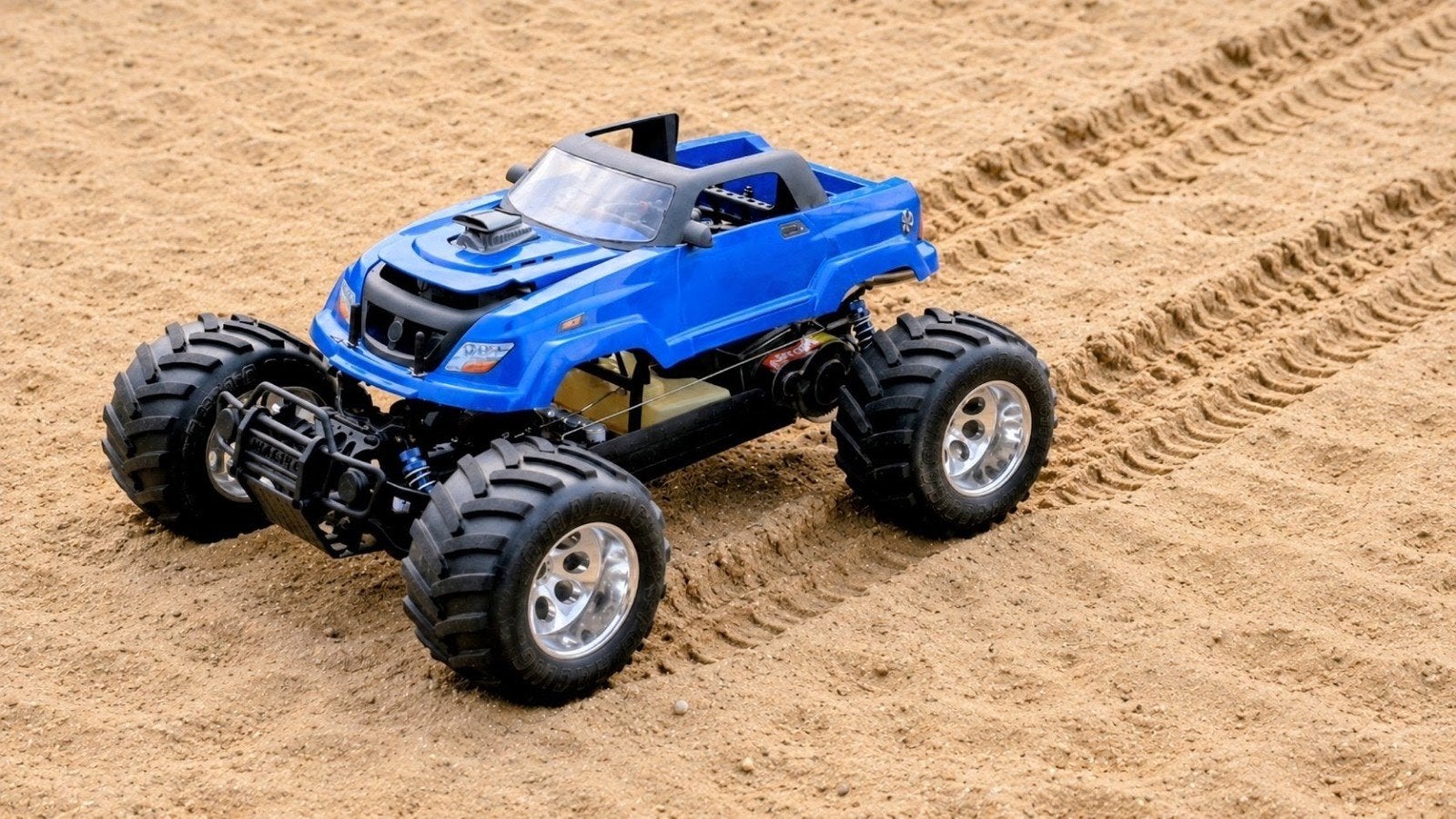rc 1:5 monster race truck carson crt 27cc, Hobby en Vrije tijd, Ophalen