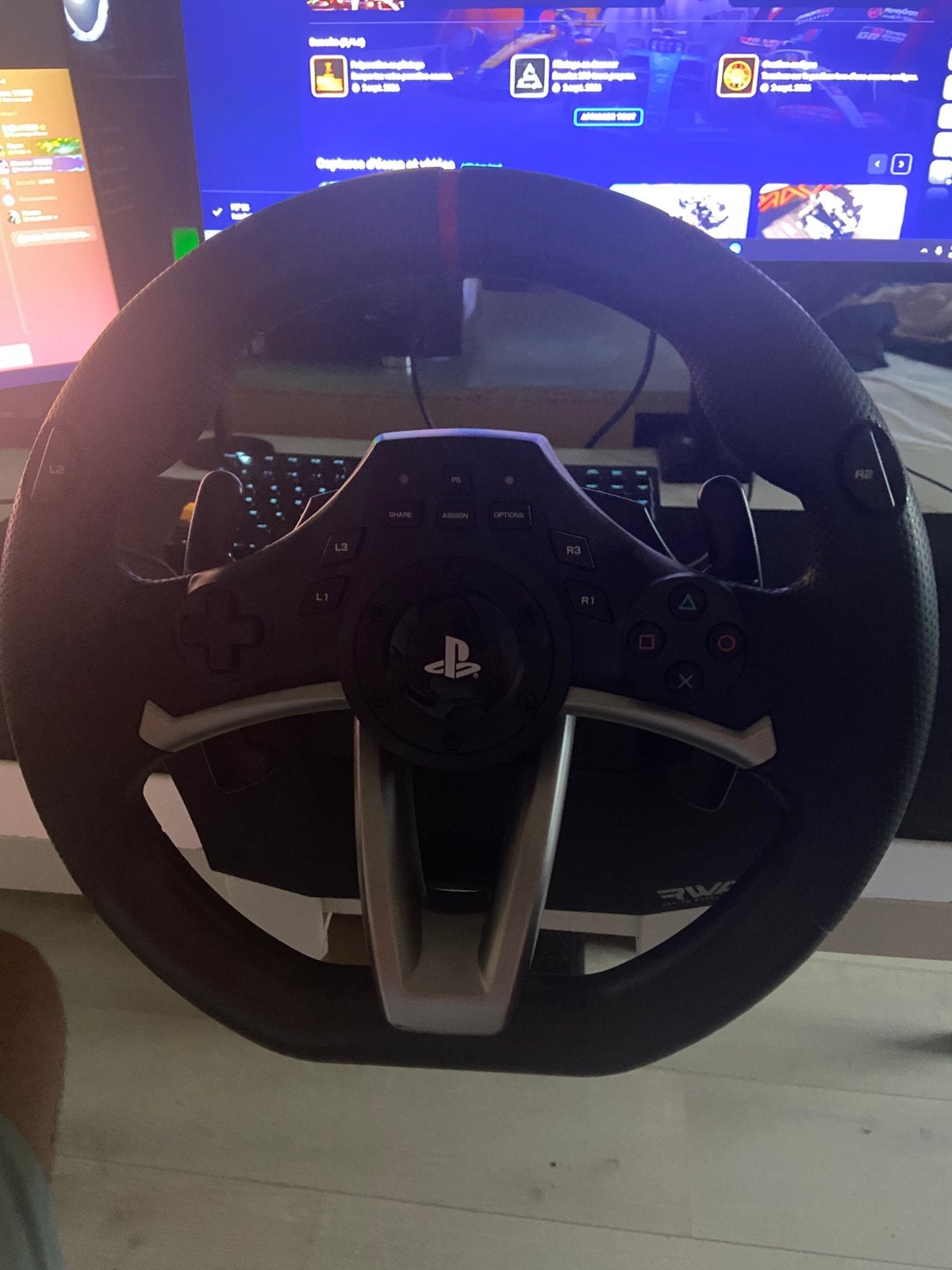 Volant Hori Rwa PlayStation, Enlèvement, Utilisé, Volant ou Pédales