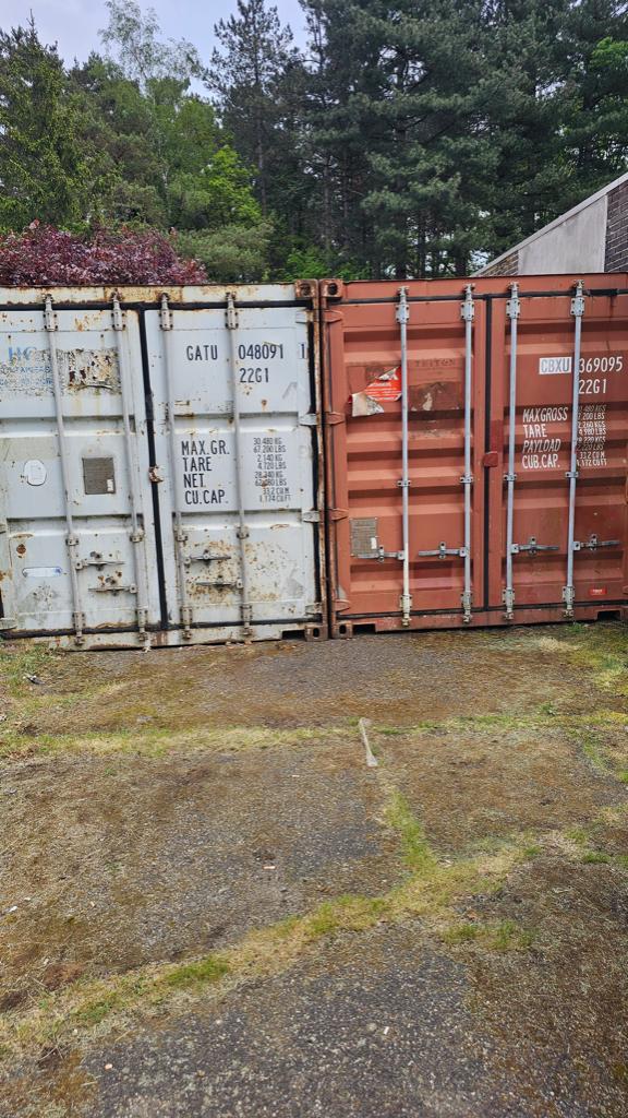 20ft zeecontainers 2x, Bricolage & Construction, Conteneurs, Enlèvement