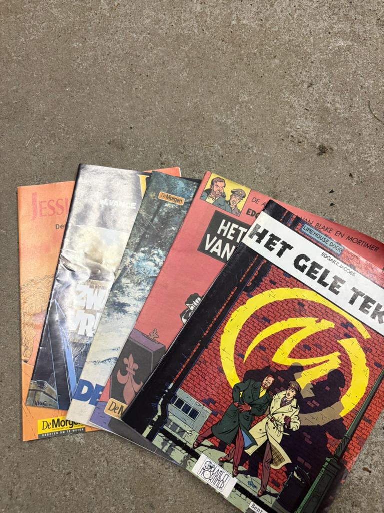 Lot van 5 klassieke stripalbums (De Morgen edities), Boeken, Strips | Comics, Zo goed als nieuw, Meerdere comics, Ophalen of Verzenden