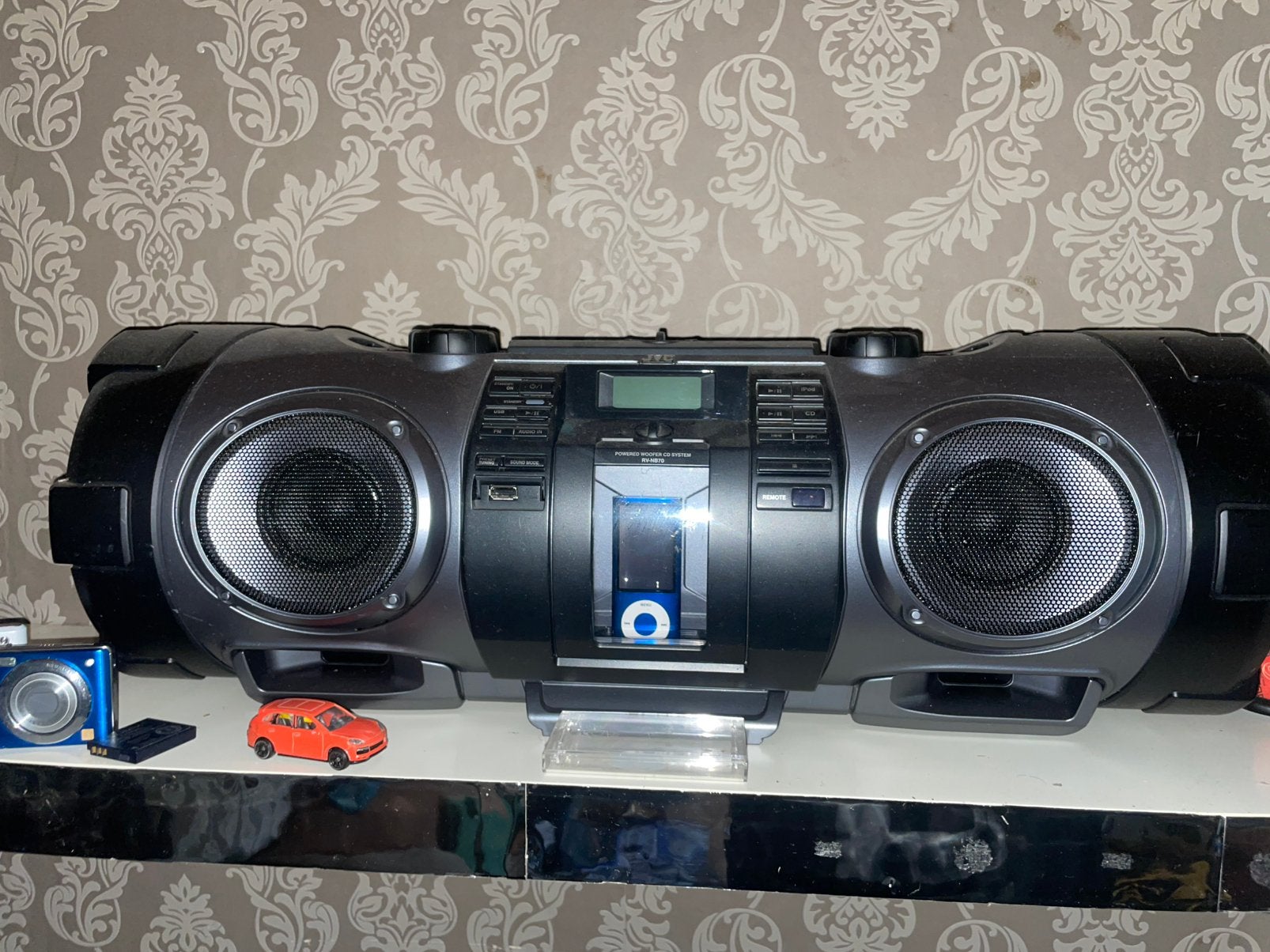 Jvc woofer plus ipod, TV, Hi-fi & Vidéo, Chaîne Hi-fi, Enlèvement, Comme neuf, JVC
