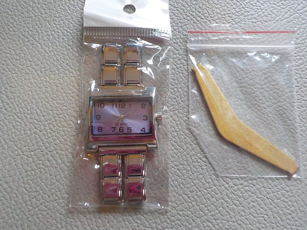 Montre à breloques italiennes Uberry 9 mm Italian Charms, Neuf, Enlèvement ou Envoi, Avec bracelets à breloques ou perles, Acier