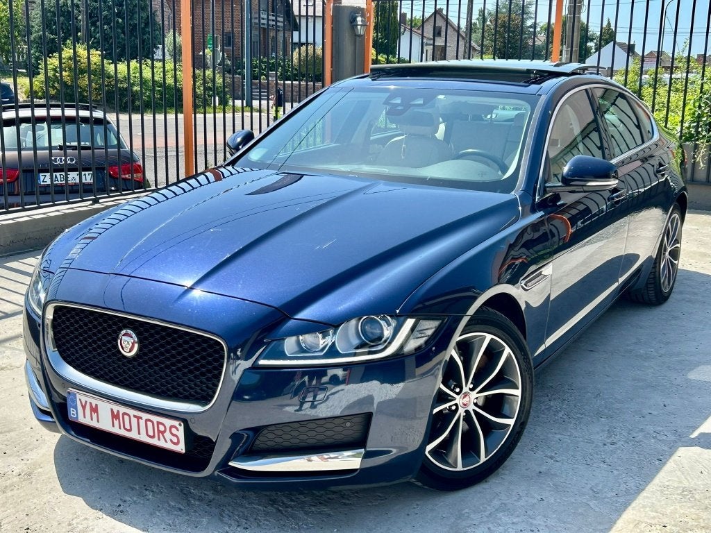 JAGUAR XF SPORT 2.0L DIESEL 163PK 2017 EURO 6B, Auto's, Jaguar, Achterwielaandrijving, 4 cilinders, Blauw, Bedrijf