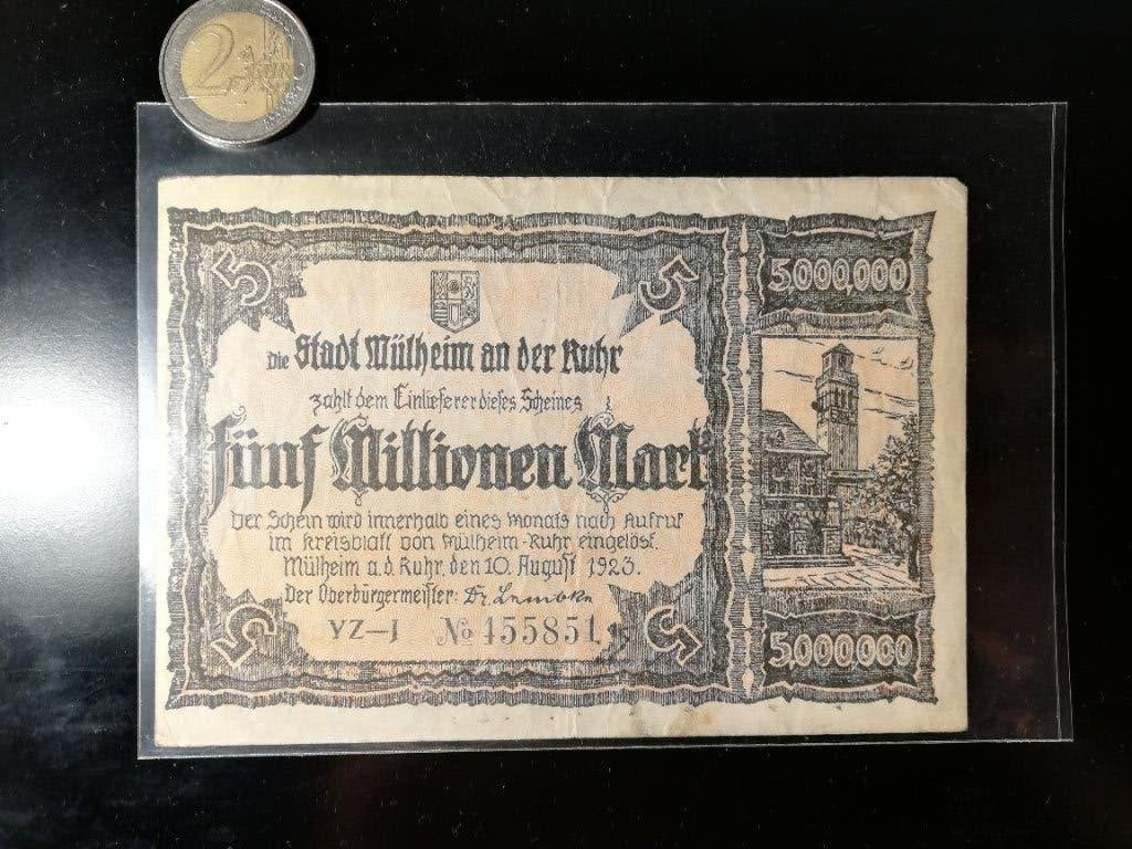 5000000 mark de Mulheim, Envoi