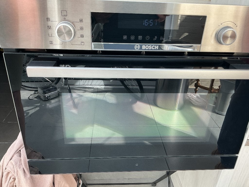 Bosch Serie 6 Inbouw Combimagnetron met Stoomfunctie, Ophalen, 45 tot 50 cm, Gebruikt, Oven