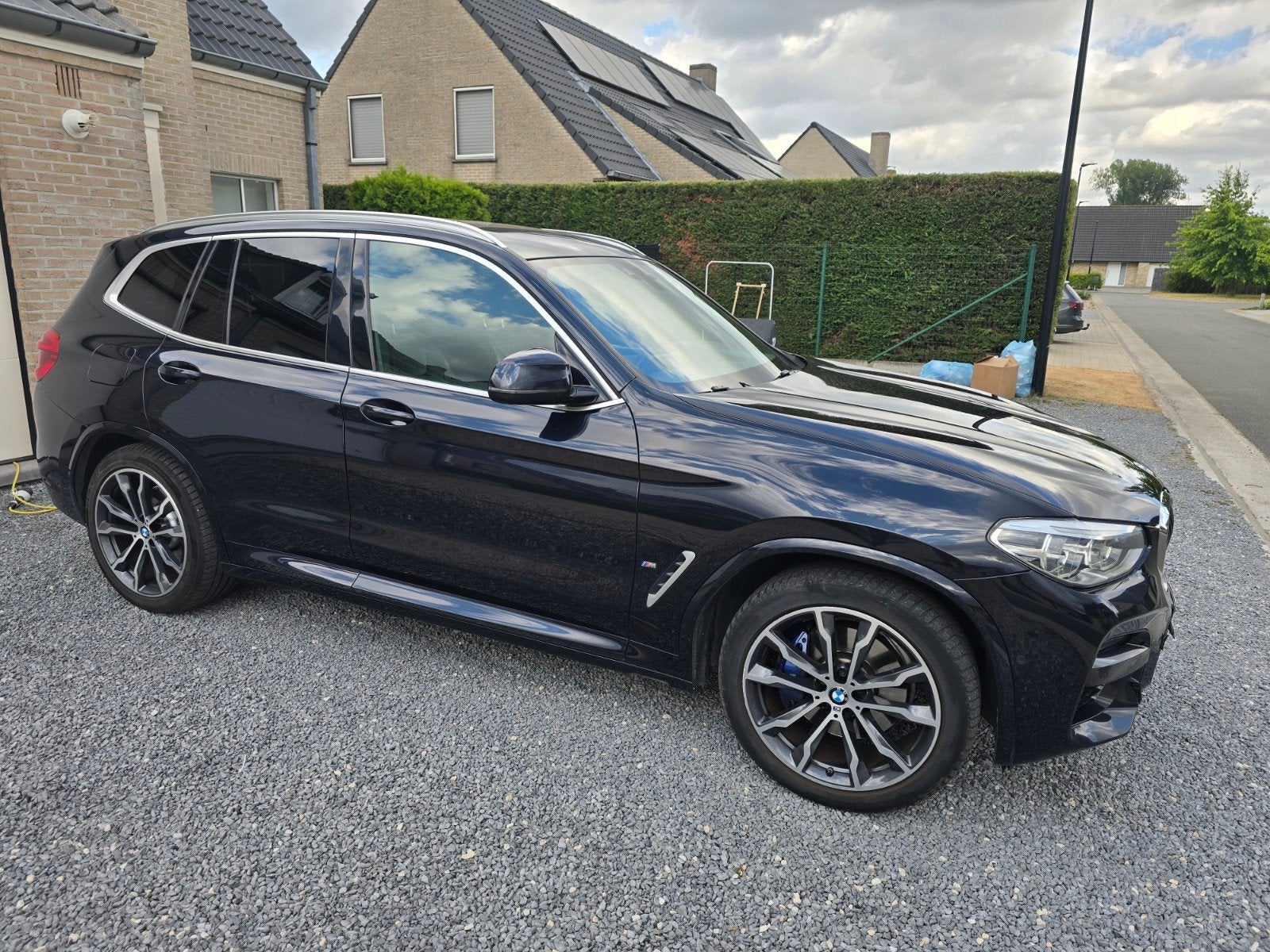 BMW X3 xDrive30e M-Sport – 24.950€ - Panoramadak – 20" M – F, Auto's, Automaat, Zwart, Blauw, Leder