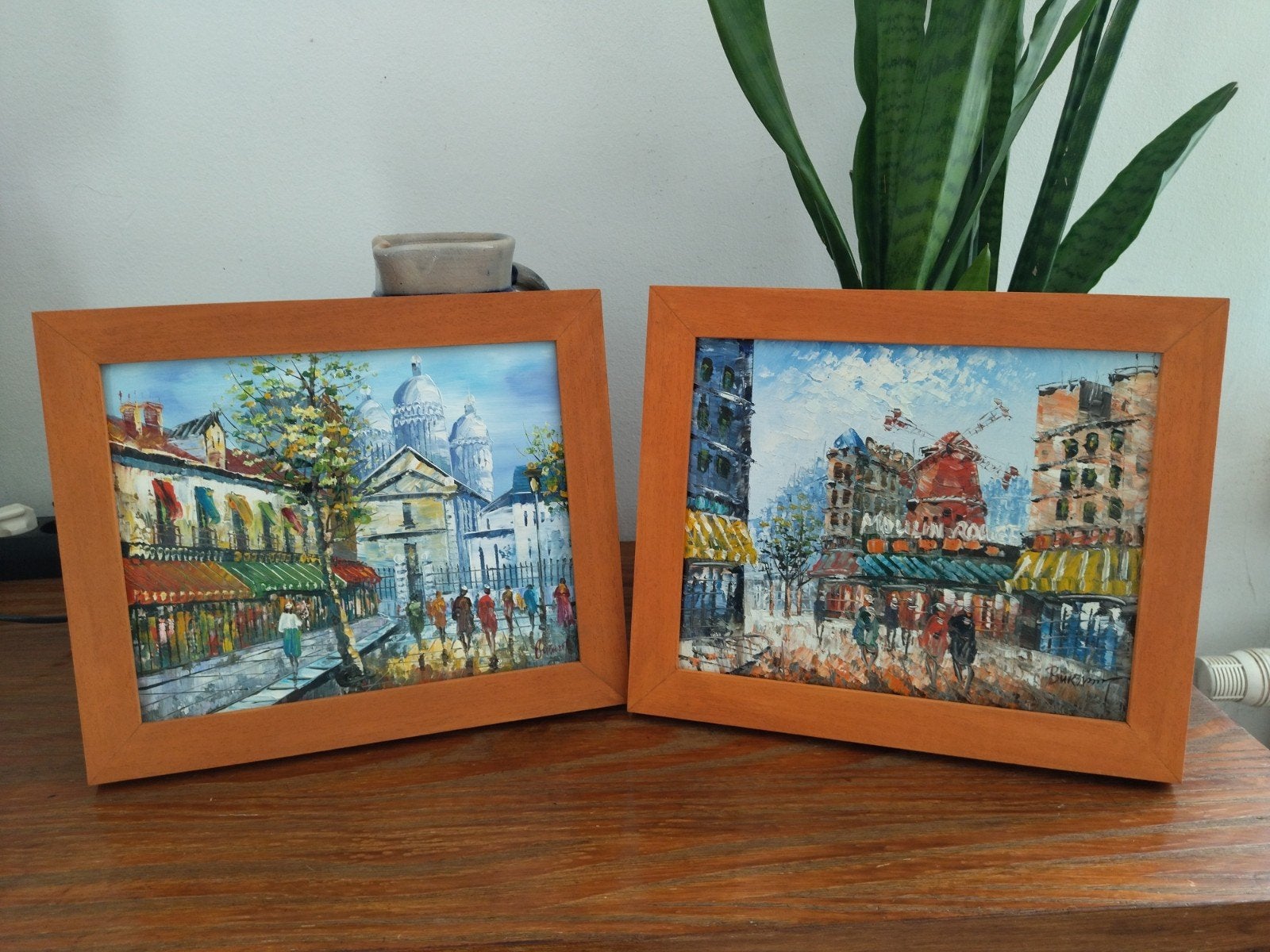 2 tableaux rue de Parisienne, Antiquités & Art, Enlèvement ou Envoi, Bois