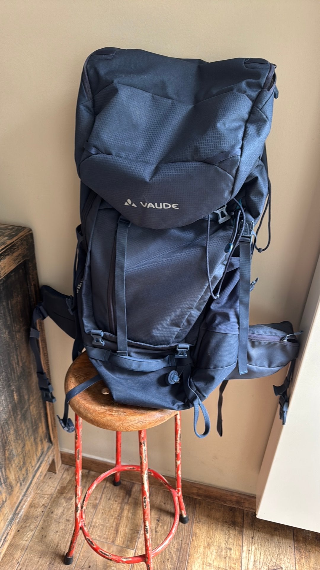 Sac à dos Vaude EVO 55+10. 65 L. BLEU, Enlèvement, Comme neuf