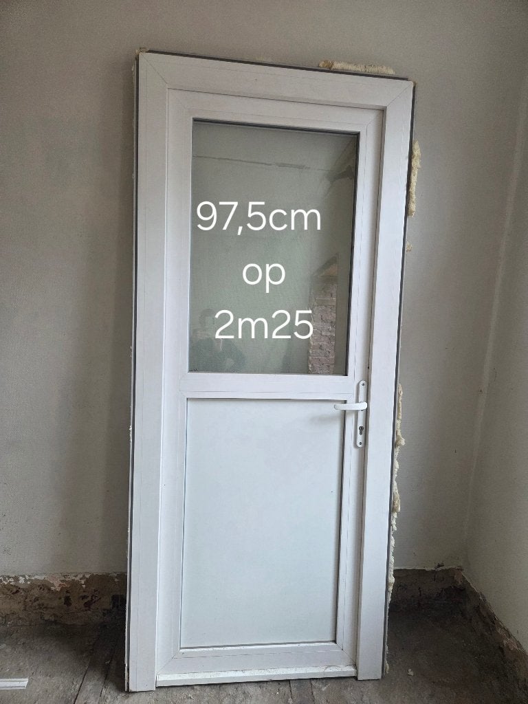 Deur en raam in pvc, Doe-het-zelf en Bouw, Ophalen, Gebruikt, Gevelraam of Ruit, Dubbelglas