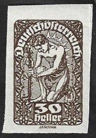 1 Postzegel Allegorie Oostenrijk 1920, Postzegels en Munten, Ophalen of Verzenden, Postfris
