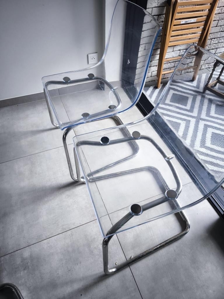deux chaises transparentes TOBIAS, Autres couleurs, Enlèvement, Utilisé, TOBIAS