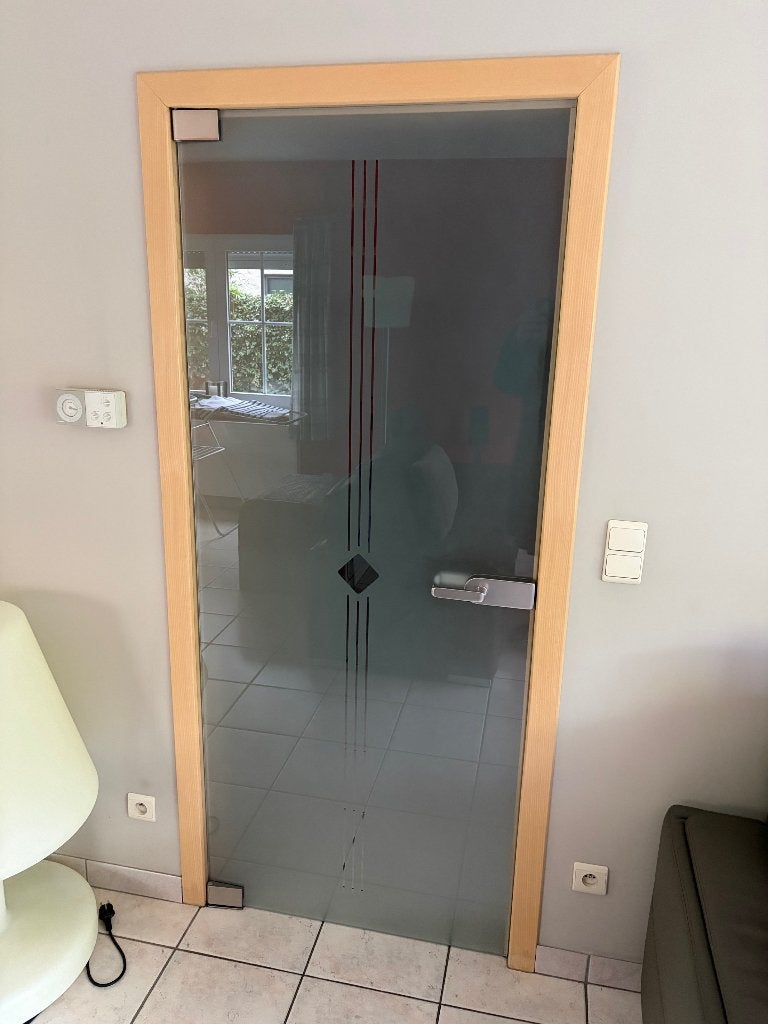 Glazen Binnendeur, Doe-het-zelf en Bouw, Deuren en Vliegenramen, Ophalen, 80 tot 100 cm, Binnendeur, 200 tot 215 cm