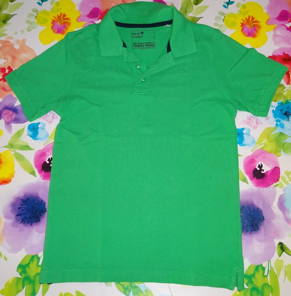158/164 13/14 polo feller groen als nieuw, Ophalen of Verzenden, Zo goed als nieuw, Jongen, Shirt of Longsleeve