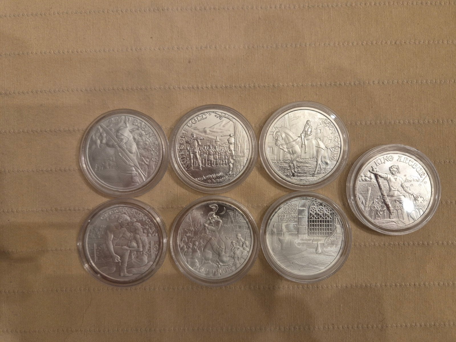7x 1oz 999 silver - SilverTown - Medieval Legends series, Enlèvement, Argent