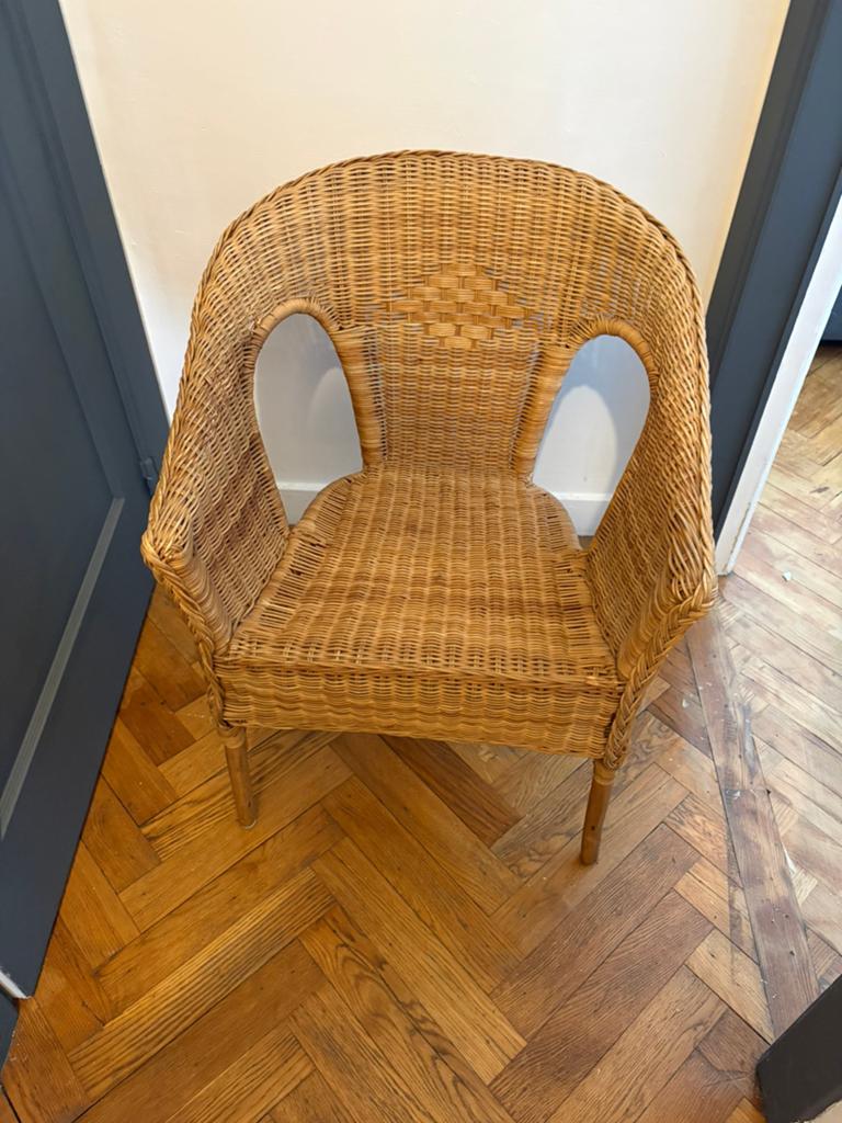 Fauteuil en rotin ikea, Enlèvement, Comme neuf