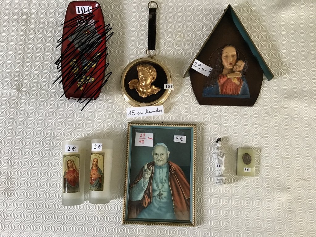 8 tal religieuze voorwerpen, Antiek en Kunst, Ophalen of Verzenden