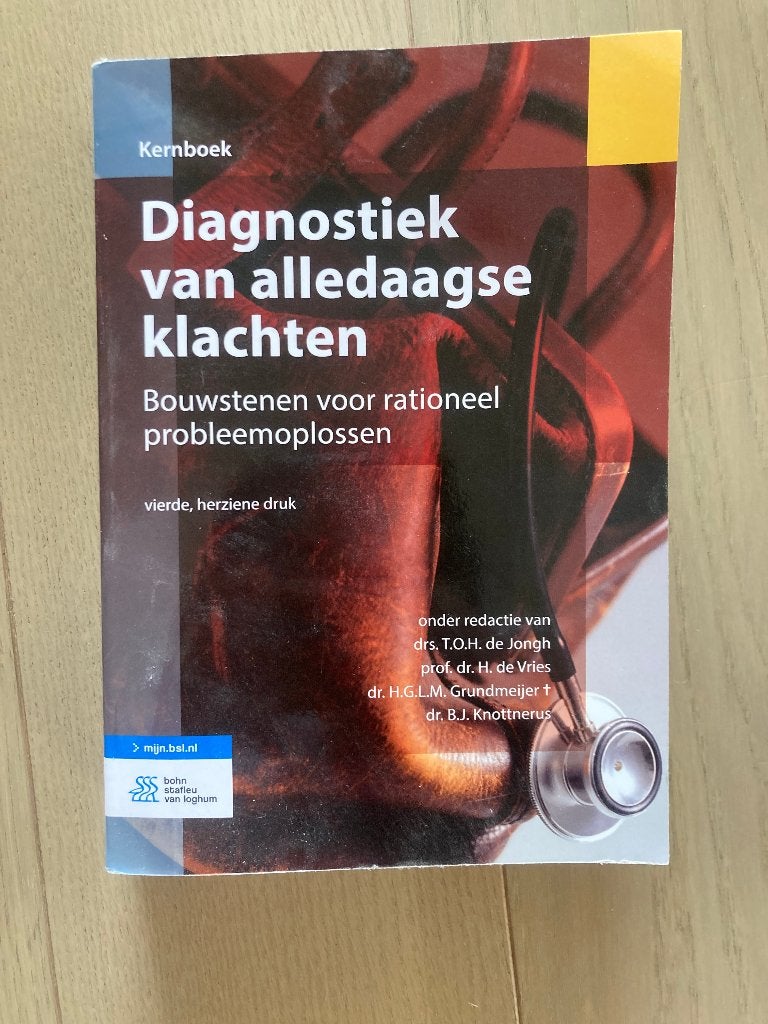 Diagnostiek van alledaagse klachten, Verzenden, Gelezen, Hoger Onderwijs, Bohn stafleu van loghum
