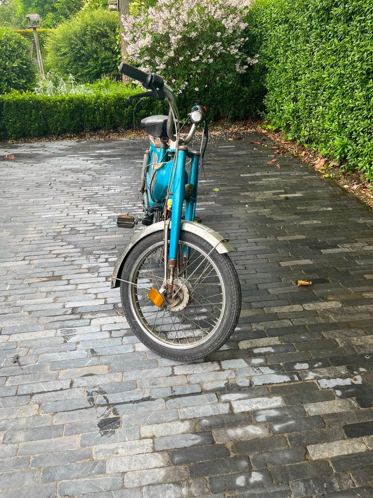 mobylette kaptein blauw, Fietsen en Brommers, Brommers | Overige merken, Ophalen, Motobecane, Gebruikt, Klasse A (25 km/u)