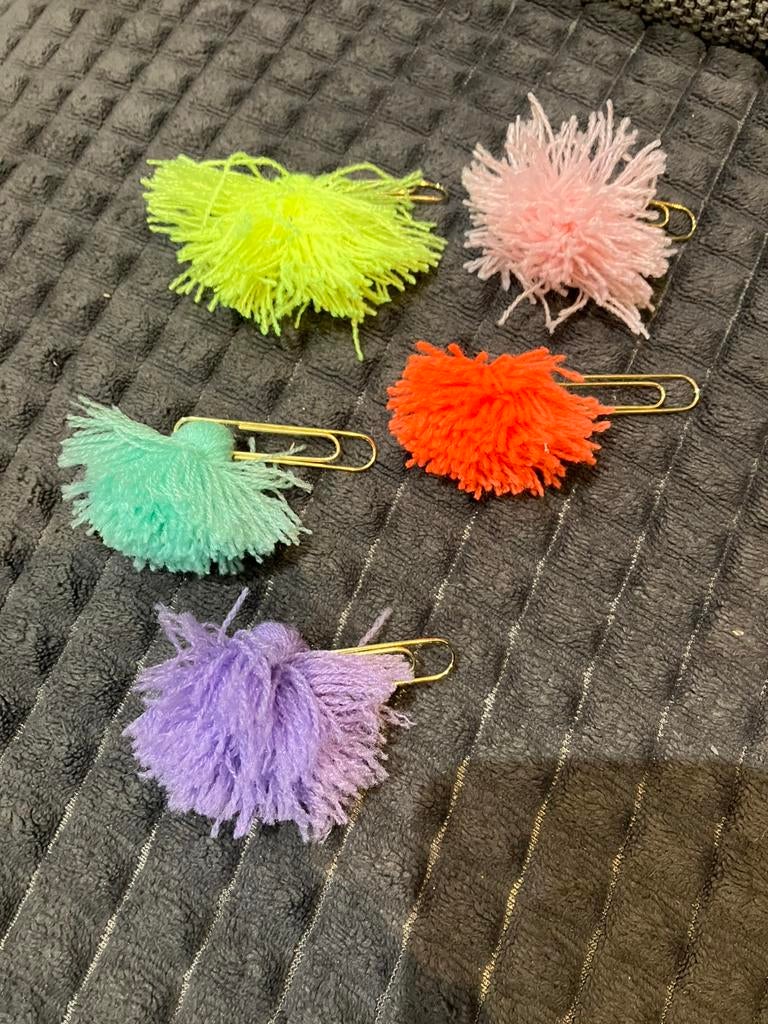 Lot de 5 trombones laine et très colorés, Enlèvement ou Envoi, Comme neuf