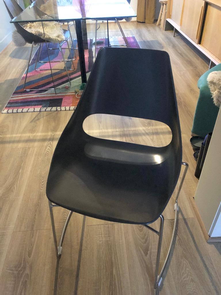 4 echo metalmobil stoelen Italiaans design, Huis en Inrichting, Stoelen, Ophalen, Kunststof, Gebruikt, Vier