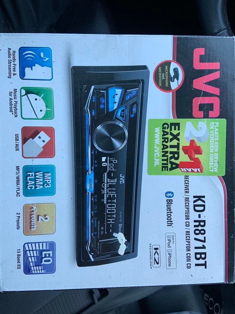 Jvc KD-R871BT, Enlèvement, Comme neuf