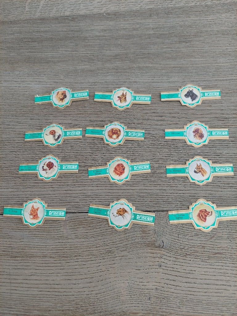 sigarenbandjes PRINCIPAL, hondenrassen, Ophalen of Verzenden, Zo goed als nieuw, Sigarenbandjes