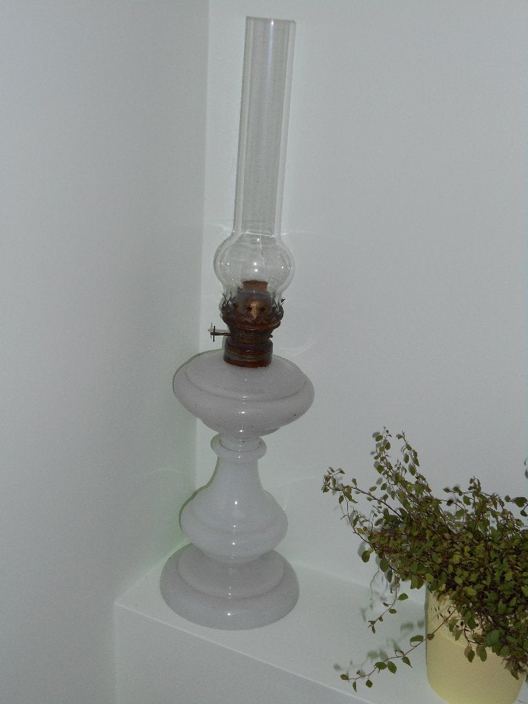 vintage opaline olielamp, Ophalen of Verzenden