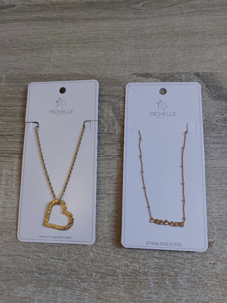 2 goudkleurige kettingen (stainless steel), Handtassen en Accessoires, Kettingen, Verzenden, Nieuw, Goud, Goud